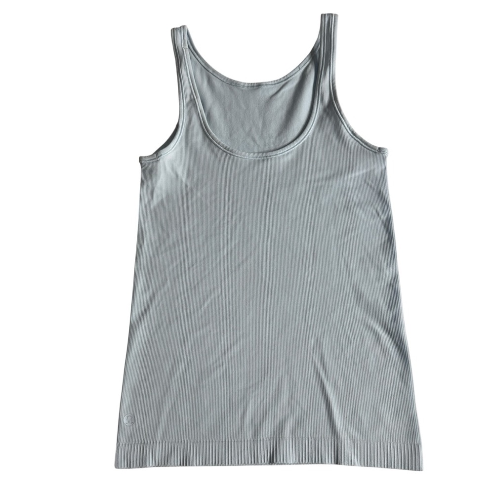 Lululemon Seek Simplicity Tank 2 Ways Ribbed Top in Breezy‎ Light Blue Womens 6